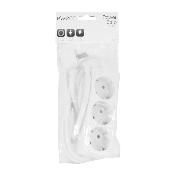 EWENT Multiprise avec protection enfants 3-SCHUKO 1,5M