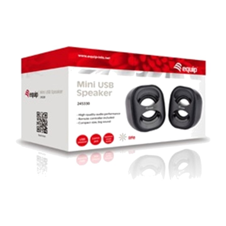 EQUIP Compact 2.0 stereo PC speakers with USB power LIFE