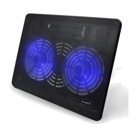 base de refrigeración para portátil con dos ventiladores silenciosos 17" 2x125mm