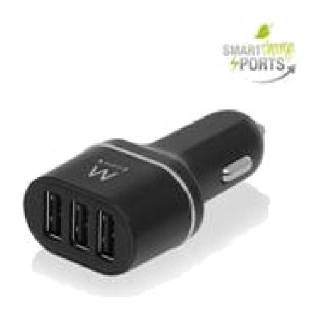 cargador de coche para mechero con tres puertos usb 24w 12-24v