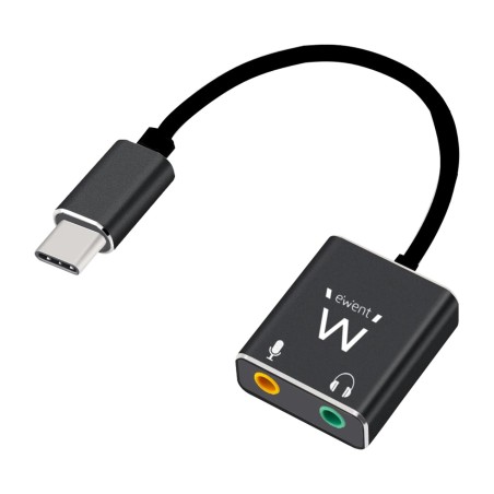cable adaptador de audio usb-c a doble jack ec1645 3.5mm