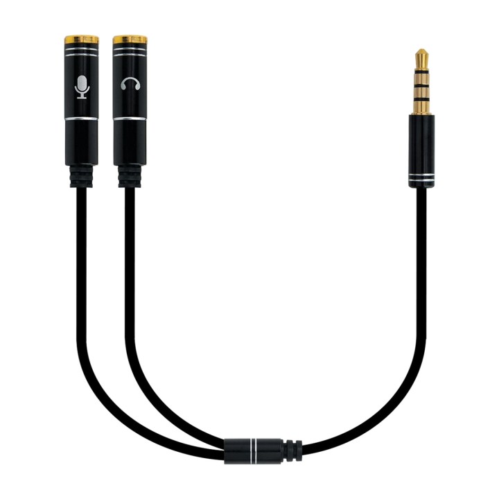 EWENT Audiodelerkabel fra han til dobbelt jack-hun EC1641