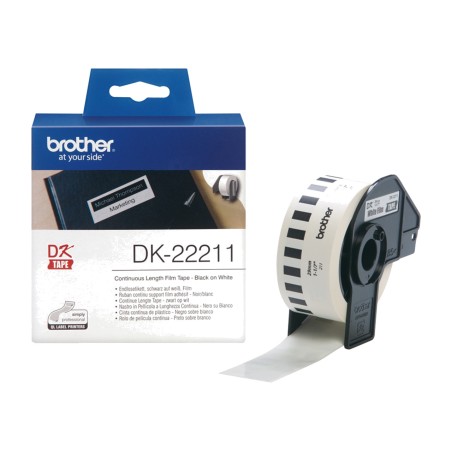 rollo de cinta continua para impresora de etiquetas dk-película 29mm x 15,24m