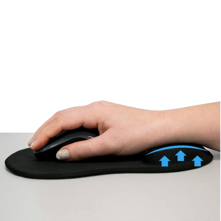 EWENT Ergonomická gélová podložka pod myš s opierkou na