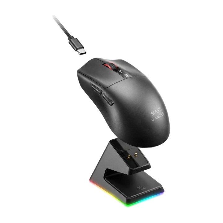 MARS GAMING Wireless mouse with OLED display and magnetic