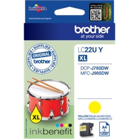 original-tintenpatrone mit hoher kapazität für drucker lc-22u dcp-j785dw