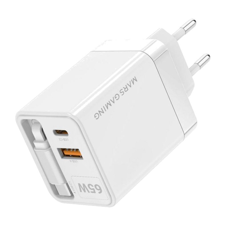 MARS GAMING Cargador de pared compacto de carga rápida con