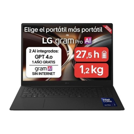 portátil ligero de 16 pulgadas sin sistema operativo gram pro 16zd90u-g.ax85bn core-ultra7-355 32gb 512gb-ssd