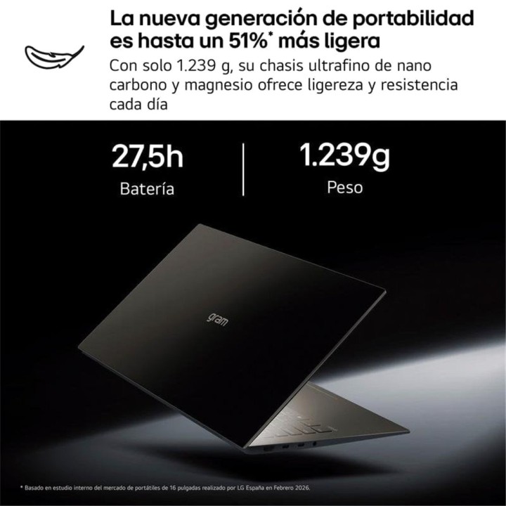 LG Lightweight 16-inch laptop without an operating system