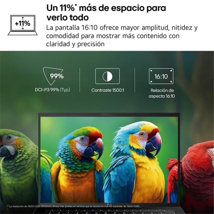 LG Portatile leggero da 16 pollici senza sistema operativo