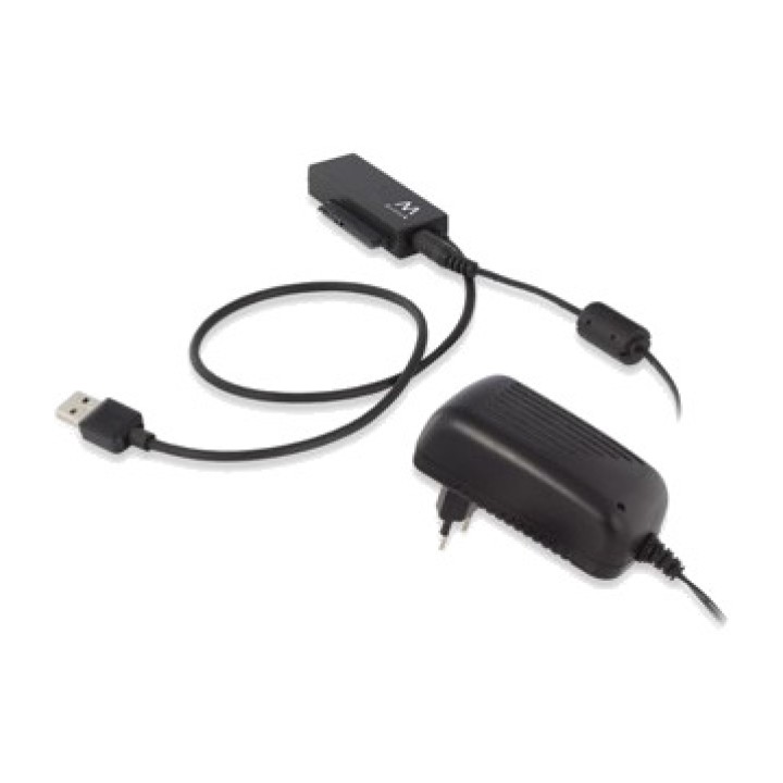 EWENT USB-zu-SATA-Adapterkabel für Festplatten mit Netzteil