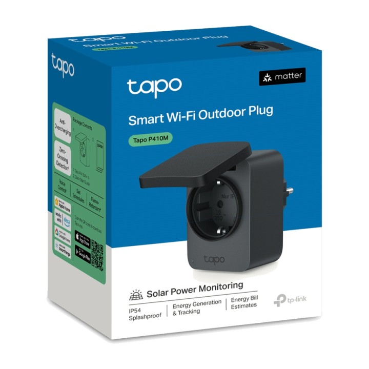 TP-LINK Wi-Fi smart outdoor plug TAPO P410M MATTER