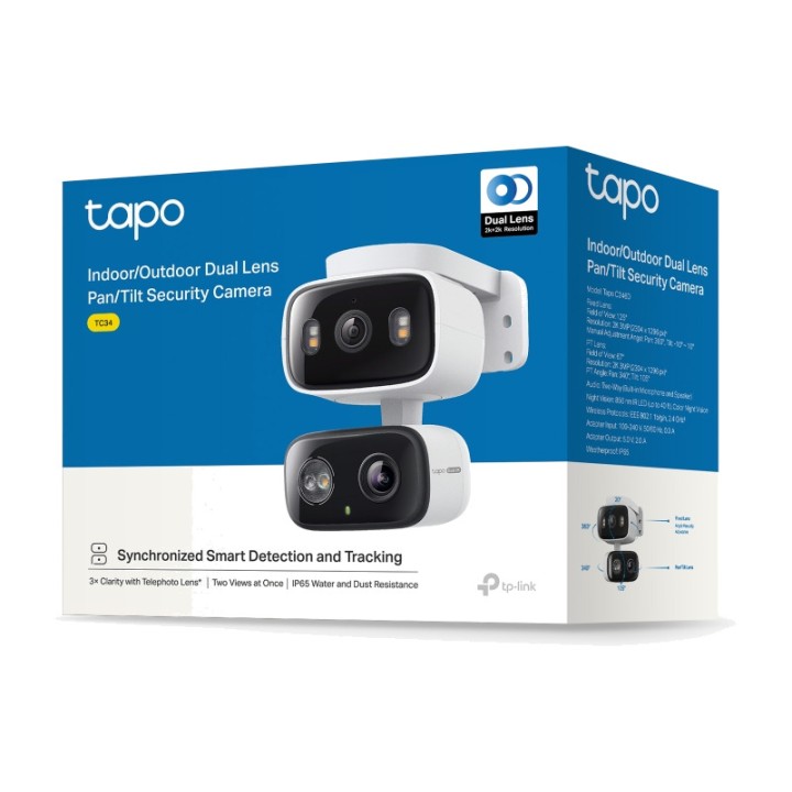 TP-LINK Caméra de surveillance IP WiFi motorisée à double