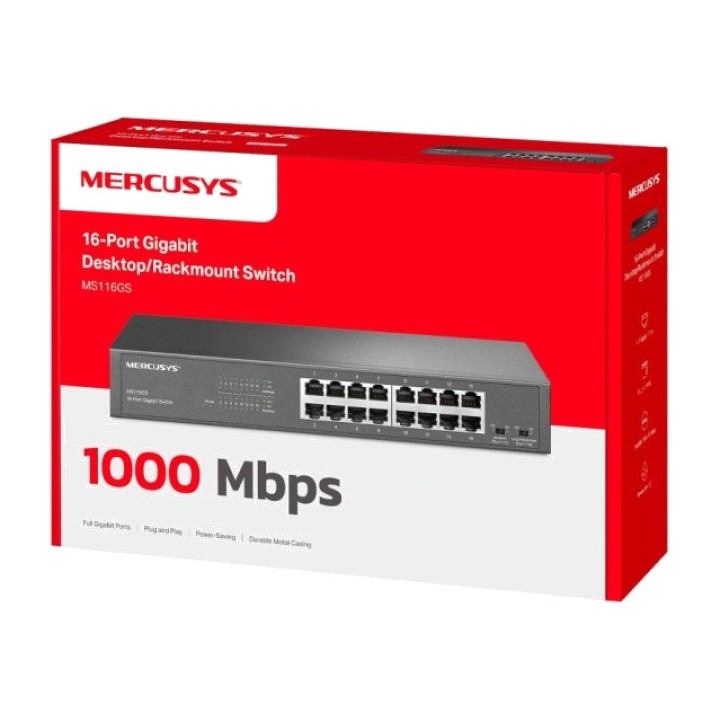 MERCUSYS Switch Gigabit non manageable à 16 ports MS116GS