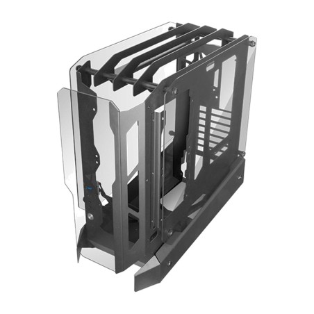 ανοιχτή θήκη pc τύπου open air με σκληρυμένο γυαλί mc-edge-atx