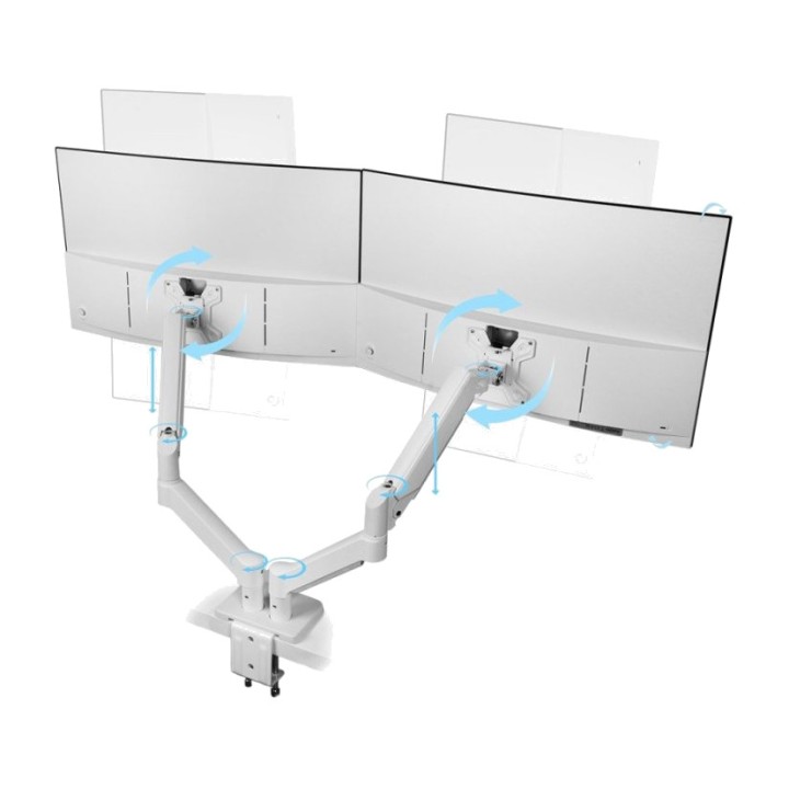 MARS GAMING Soporte de mesa con muelle de gas para dos