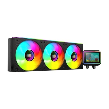 aio-flüssigkeitskühlung der zweiten generation für cpus mit display und argb-beleuchtung ml-visionii360 3x120mm