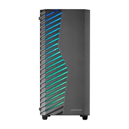 pc-midi-tower-gehäuse mit mesh-front, gehärtetem glas und argb-beleuchtung mc-volt-atx