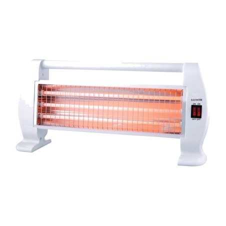 estufa de cuarzo con 3 potencias y apagado antivuelco et-qh14 400-800-1200w