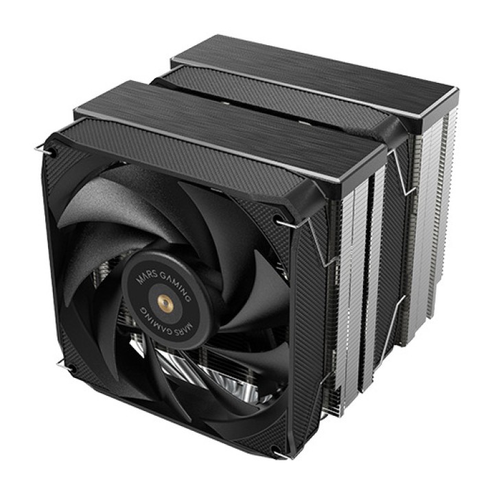 MARS GAMING Dual-tower air CPU cooler with 9 heatpipes