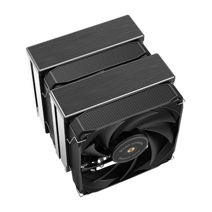 MARS GAMING Dual-tower air CPU cooler with 9 heatpipes