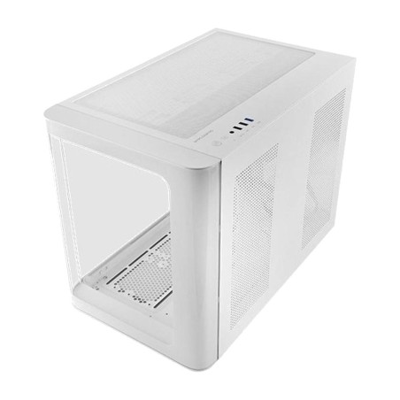 kompakti tietokonekotelo kaarevalla karkaistulla lasilla mc-fusion micro-atx