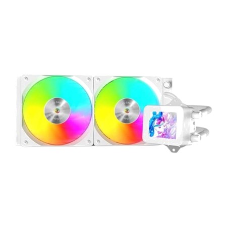 aio liquid cpu cooler with customisable display and argb lighting ml-vision240 2x120mm