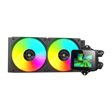 refrigeración líquida aio para cpu con pantalla personalizable e iluminación argb ml-vision240 2x120mm