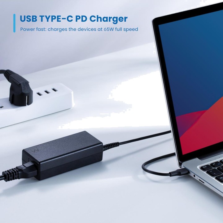 EWENT USB-C-Ladegerät für Laptops mit Power Delivery 65W