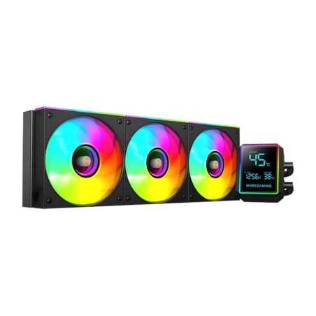 refroidissement liquide aio pour cpu avec écran lcd et éclairage argb ml-lcdpro360 3x120mm