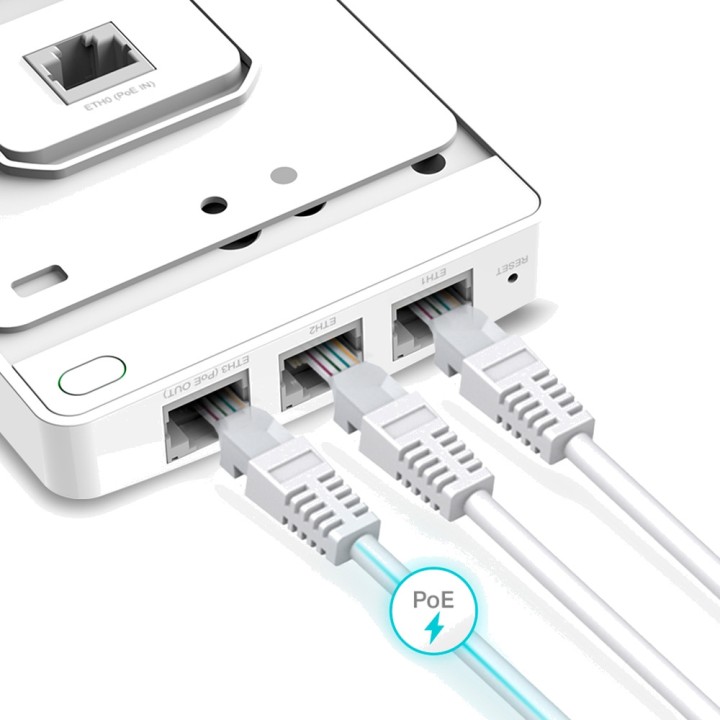 TP-LINK Punto de acceso WiFi 6 de pared OMADA EAP615-WALL