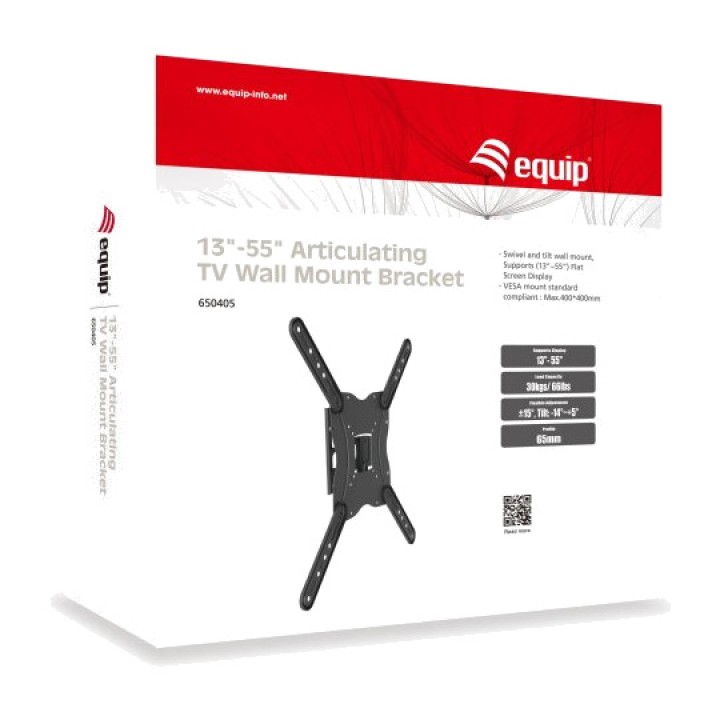 EQUIP Schwenkbare TV-Wandhalterung 650405 13-55"