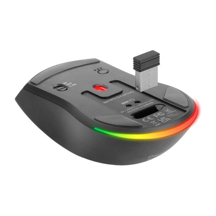 MARS GAMING Ultralight wireless mouse with magnetic charging