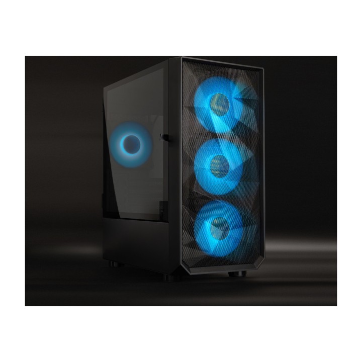 TOOQ Gamingminitower-kabinett för PC med belysta fläktar