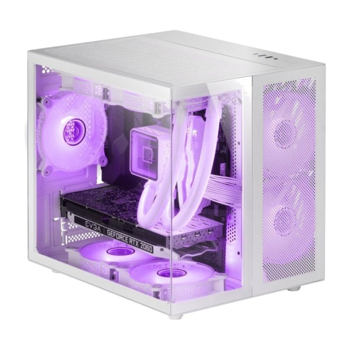 MARS GAMING Boîtier PC de type cube avec double panneau en