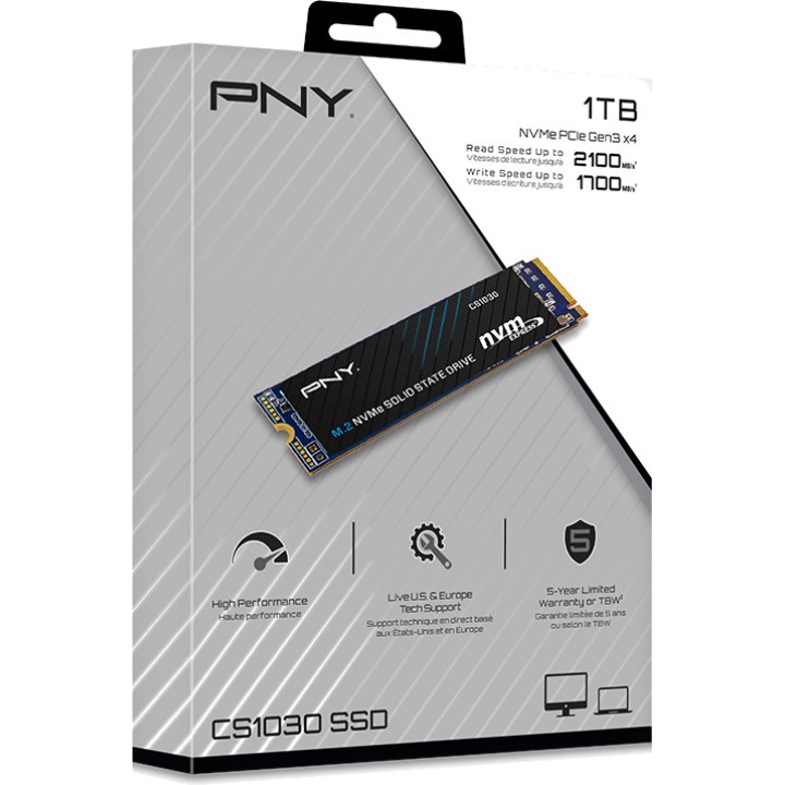 PNY Interne M.2-NVMe-SSD CS1030 1TB PCIE-GEN3 DSP0000011403