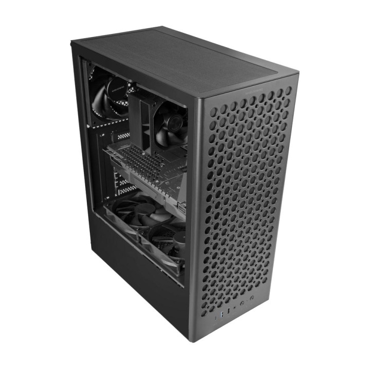 MARS GAMING Semitower pc-kabinet med vindue af hærdet glas