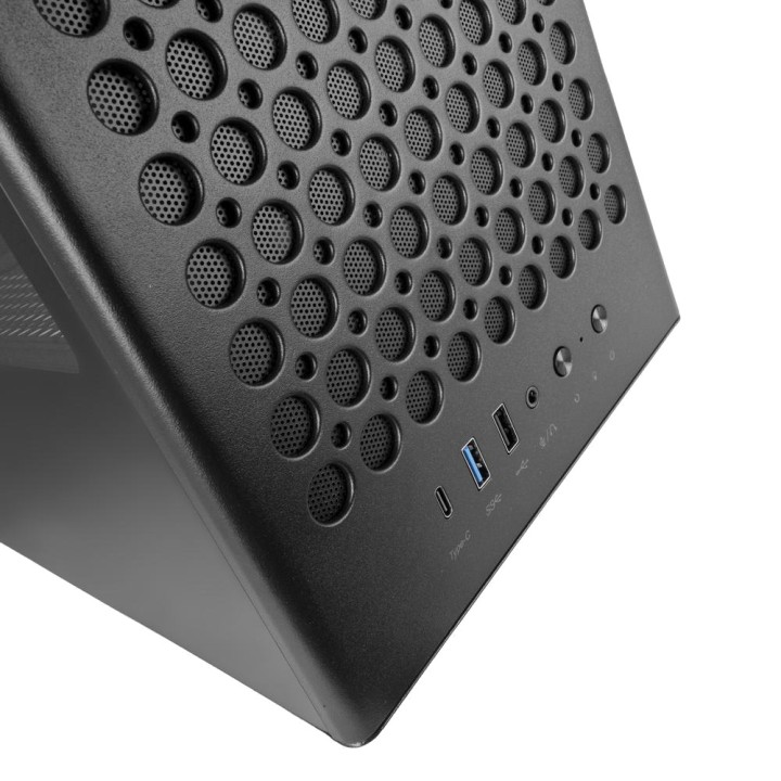 MARS GAMING Mid-tower PC case with tempered glass window