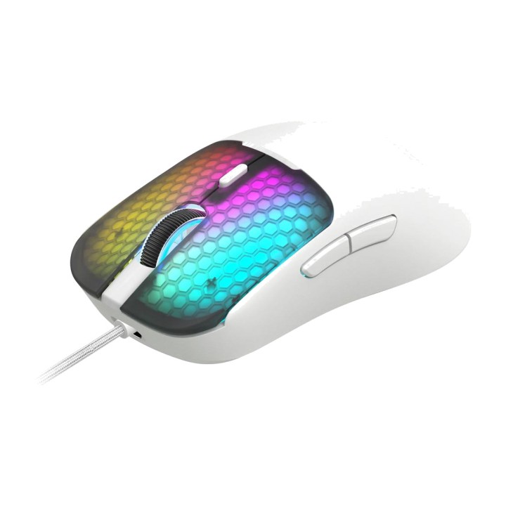 MARS GAMING Ratón ultraligero de 56 gramos con iluminación