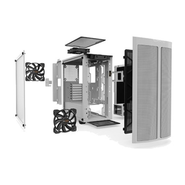 BE QUIET Mid-tower PC case with tempered glass and 3 fans