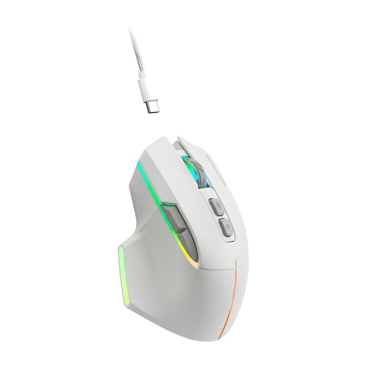 MARS GAMING Ratón inalámbrico ergonómico con reposapulgares