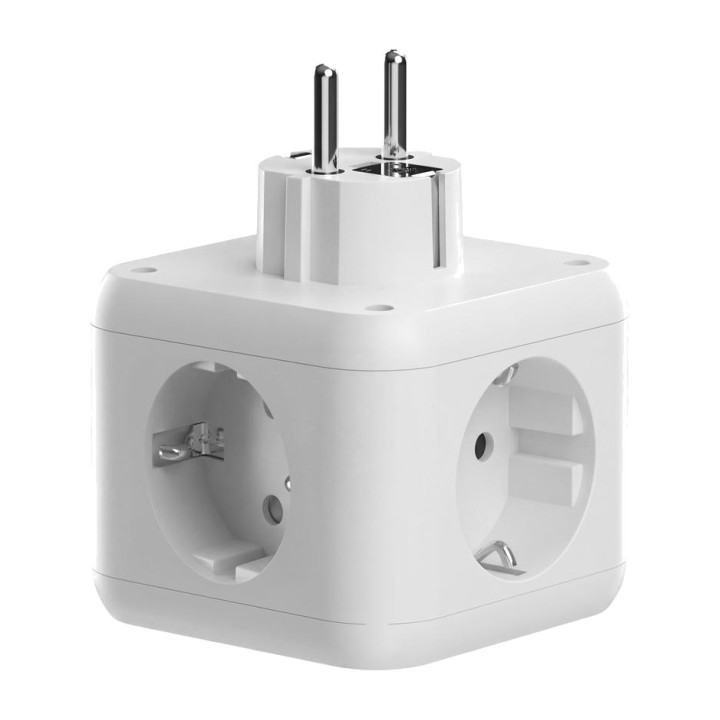 MARS GAMING Desktop cube power strip with 3 Schuko sockets