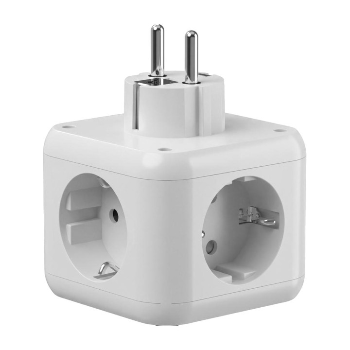 MARS GAMING Regleta cubo de sobremesa con 3 enchufes schuko