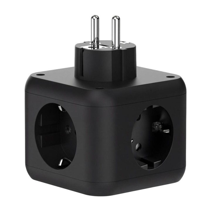 MARS GAMING Desktop cube power strip with 3 Schuko sockets
