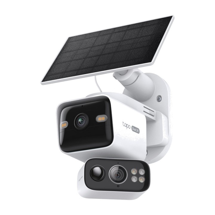 TP-LINK WiFi IP security camera kit with dual lens, battery