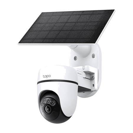 kit de caméra de surveillance ip wifi motorisée avec batterie et panneau solaire tapo tc90