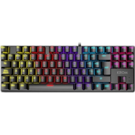 teclado mecánico gaming compacto kasic-tkl rainbow-rgb red-switch