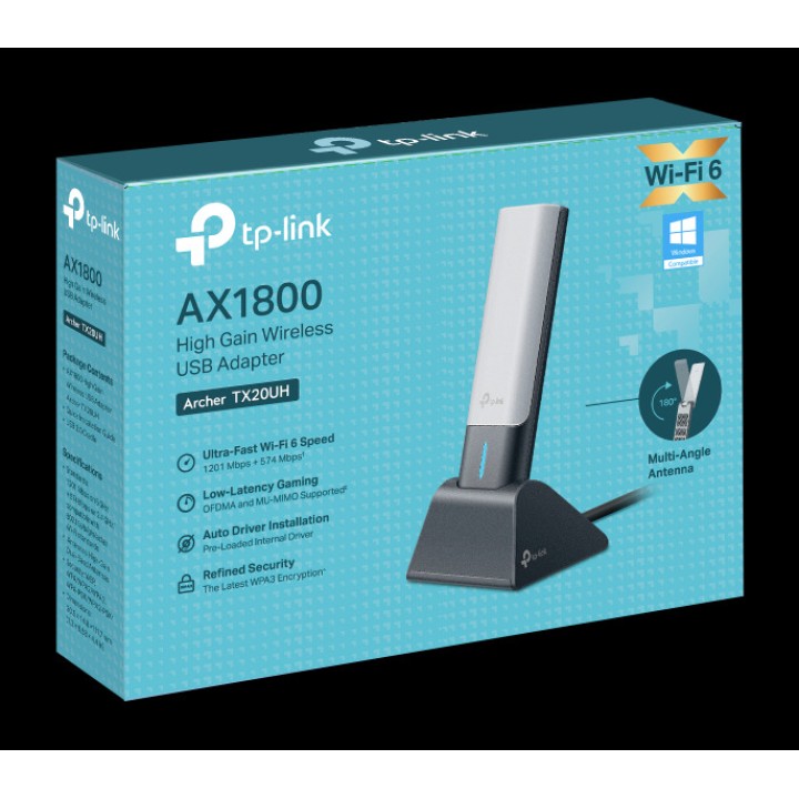TP-LINK Adapter Wi-Fi 6 USB o wysokim wzmocnieniu