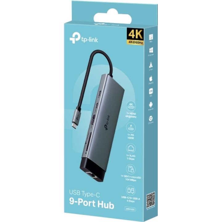 TP-LINK Hub USB-C 9-en-1 avec HDMI UH9120C DSP0000039760