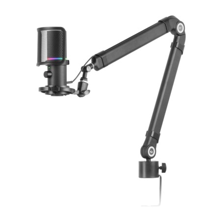 micrófono profesional de estudio con brazo ajustable mmic-xt argb-usb